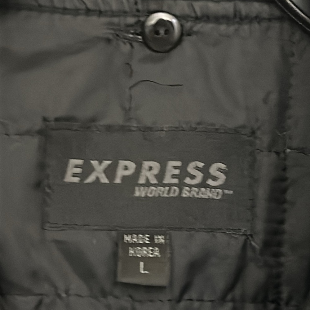 Express Women’s Size Large Solid Black Double Bre… - image 3